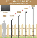 10ft String Light Poles for Outdoors, Outside Light Poles for Deck, Fence, Backyard, Patio, Outdoor Lighting, Matte | Lumora