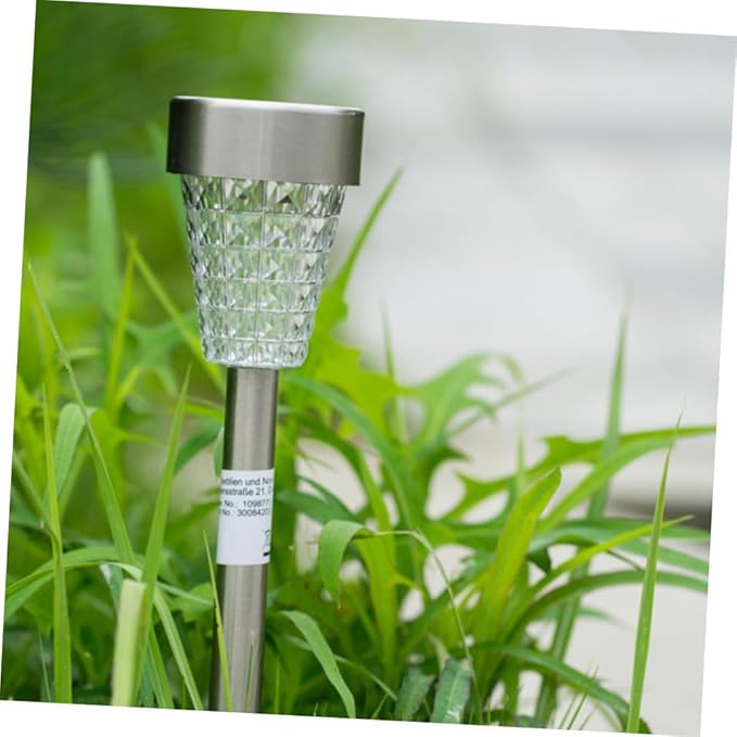 Waterproof Solar Garden Lamp Outdoor LED Inserting Ground Light Stainless Steel Lawn Path Light for Yard Landscape Lighting