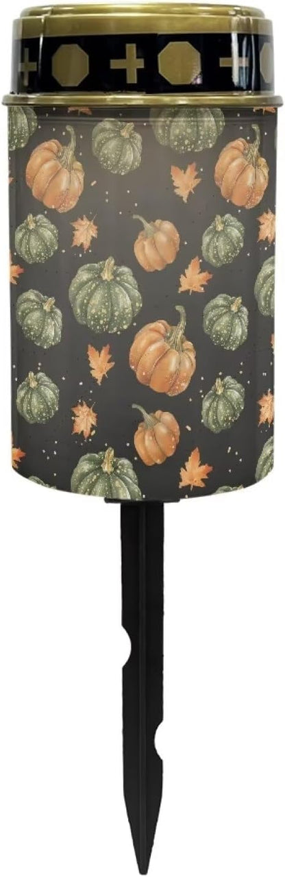 Pumpkin Solar Lighting for Yard Maple Leaf Landscape Lights Solar Powered Solar Lights for Garden Yard Solar Lights for Outside Landscaping Lights Solar Pathway Lights