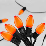 SUNSGNE C7 LED Orange String Lights Outdoor, 25FT Halloween String Lights with 27 LED Orange Lights(2 Spare) for | Lumora