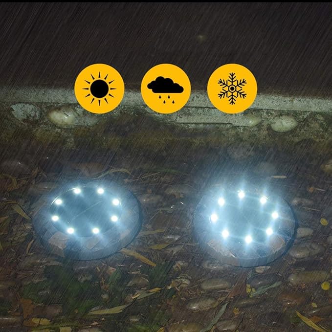 Solar Lights Outdoor Garden, Solar Lights Outdoor Ip65 Waterproof Led Solar Pathway Lights Each with 8 Led Lamp | Lumora