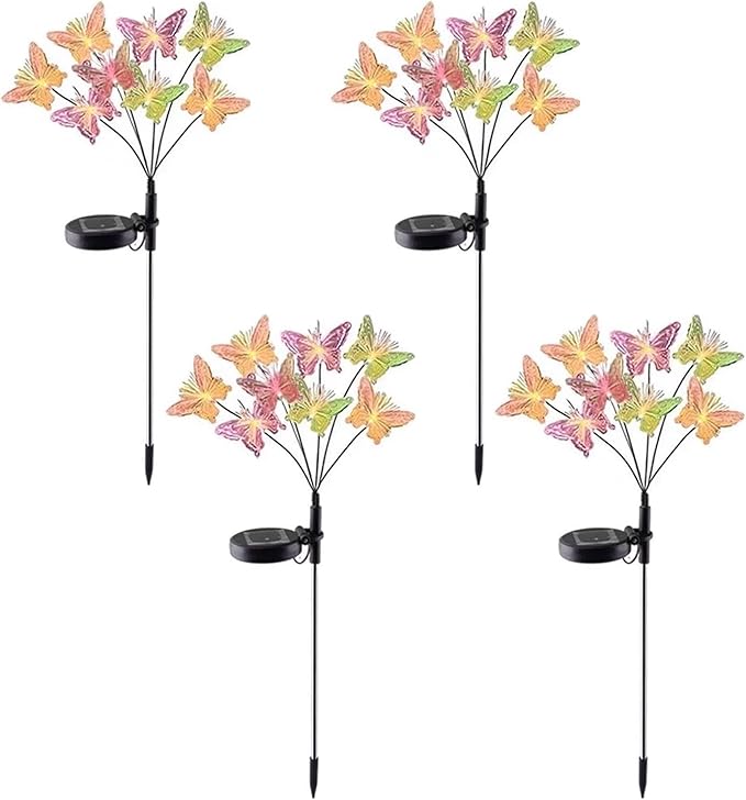 Waterproof Solar Pathway Lights, Solar Flowers Decorative Lights for Garden Patio Porch Flower Bed Decorations, Housewarming Gifts