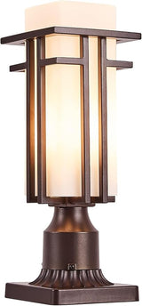 Oil Rubbed Bronze Outdoor Post Lights,Waterproof Pole Mount Light Fixture with Pier Mount Adapter(with 3-Inch Pier | Lumora