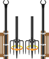 2 Pack String Light Poles,Metal Poles for Hanging Outdoor Light Strings,2 Pack 10 FT Light Poles Stand for Outside | Lumora