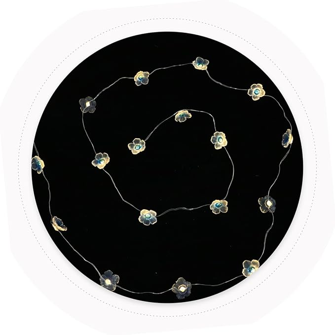 1set Led Battery Peach Blossom String Lights Flower Shaped Lamps Decorative Outdoor String Lamp for Garden Party | Lumora