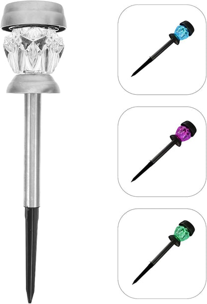 TOYANDONA Solar Diamond-Shape Lawn Light Waterproof LED Outdoor Garden Path Light Solar Powered Landscape Lighting for Patio Yard with 1pcs Set