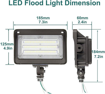 kadision 50 Watt LED Flood Lights, 6500lm Replaces 400W Incandescent, 5000K Daylight LED Flood Light Outdoor Waterproof for Yard, Patio, House Exterior, ETL Listed (4 Pack)