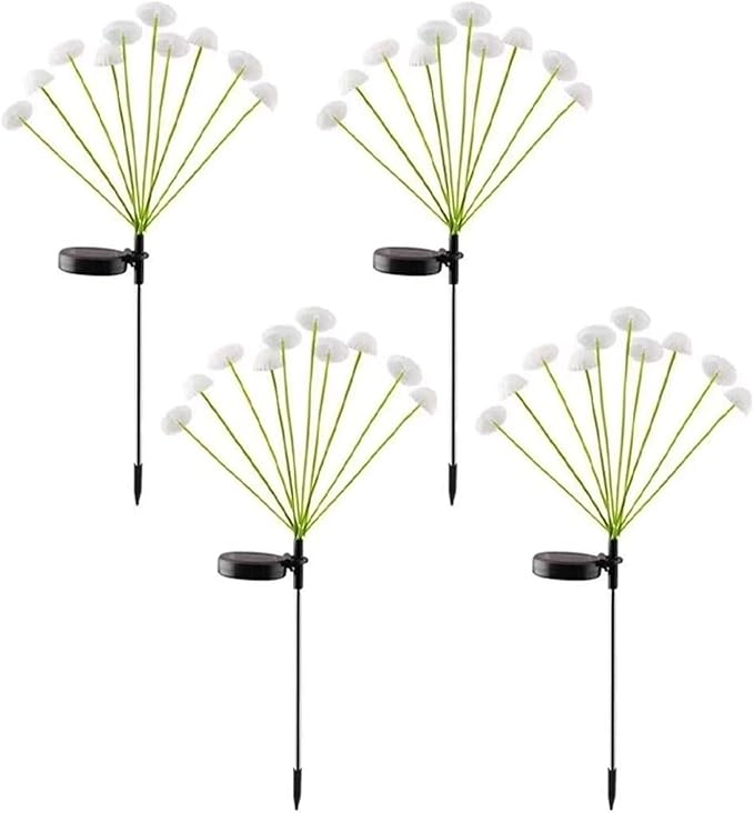 LED Solar Garden Lights Mushroom, Waterproof Solar Pathway Lights Outdoor, for Patio, Festival, Wedding, Party Decor Jellyfish Ambiance