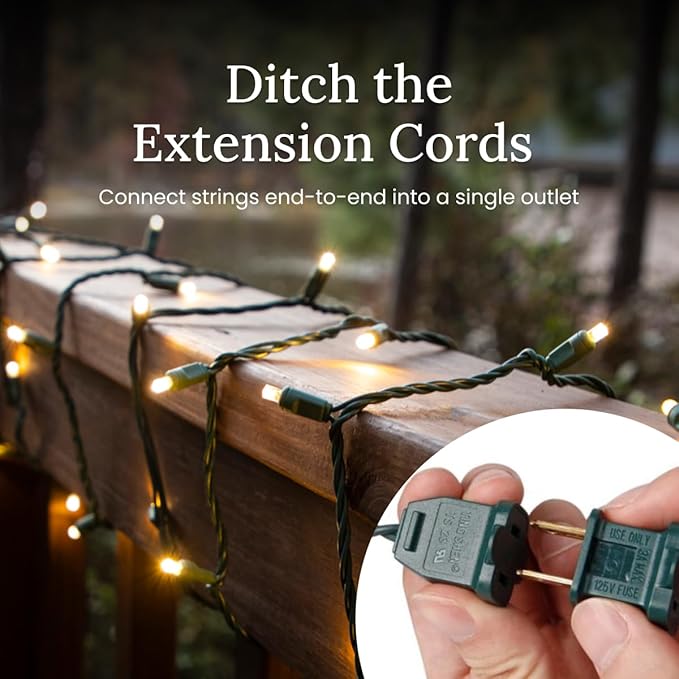 Pro Christmas LED Christmas Lights – 70 Count Wide Angle Conical String Lights – Professional Grade Indoor/Outdoor | Lumora