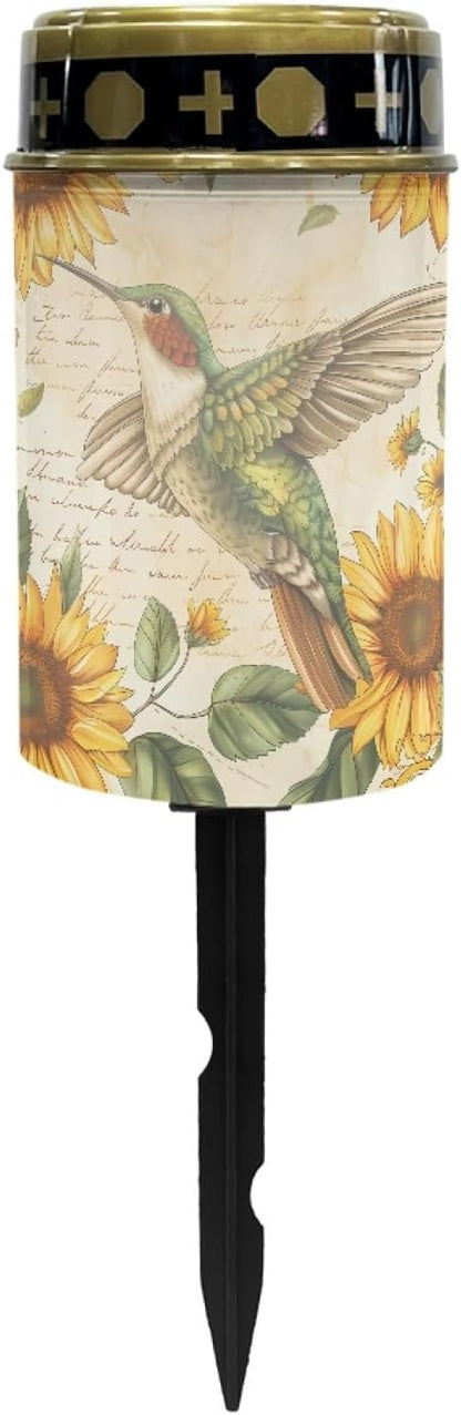 Solar Stake Lights Hummingbird for Yard Solar Light Eco-Friendly Outdoor Solar Lamp Grave Garden Decorations Memorial Gifts