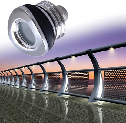 LED Deck Handrail Light 10-Pack, Low Voltage DC 12 Volts Recessed Stair Handrail Lighting,IP68 Waterproof Outdoor Curved Surface Fence Light