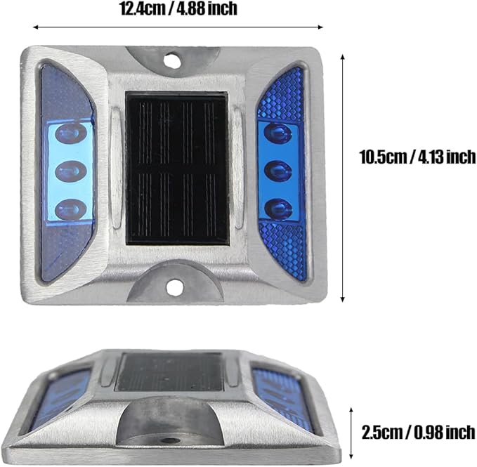 Wokyo Solar Power Road Reflector Waterproof Outdoor Warning Step Lights for Driveway Sidewalk Garden Pathway Yard | Lumora