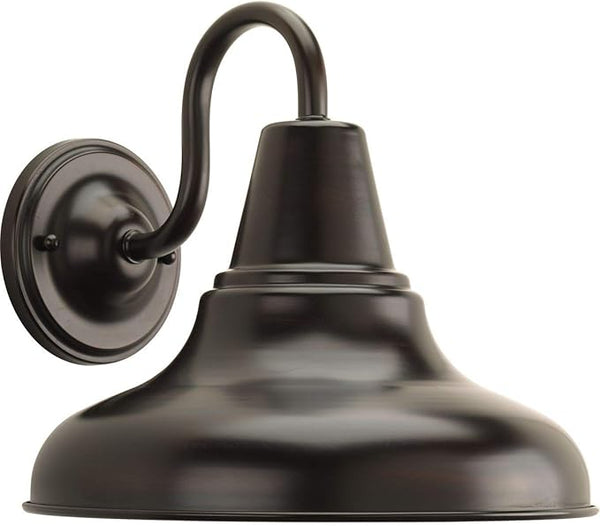 Progress Lighting P5623-20 District Collection 1-Light Farmhouse Outdoor Wall Lantern Light, Antique Bronze, 12" W | Lumora