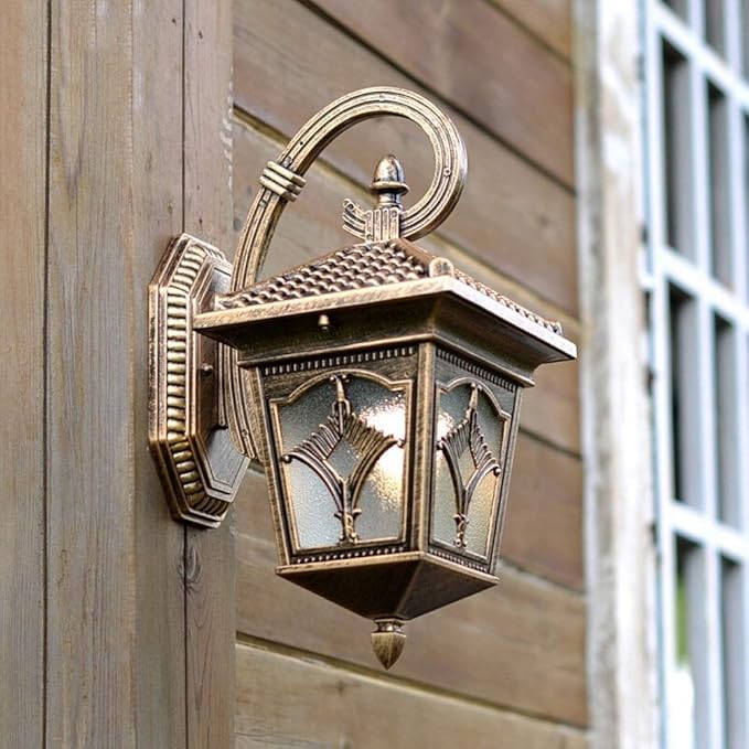 Outdoor Lamp Post Light Outdoor Glass Retro Traditional Edison Waterproof Wall Lamp Wall Fixture Vintage E27 Garden | Lumora