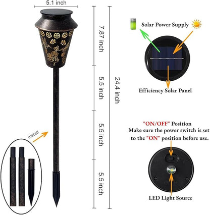 Solar Pathway Lights, Hummingbird Metal Copper Lantern for Garden, Patio, Lawn, Walkway, Outdoor Waterproof Landscape Lighting Decorative, Ideal Gifts for Women, Mom, Grandma (1)