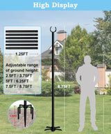 10FT String Light Pole Stand | Outdoor String Lights Hanging, Use for Backyard, Garden, Patio, Party, Festival | Lumora
