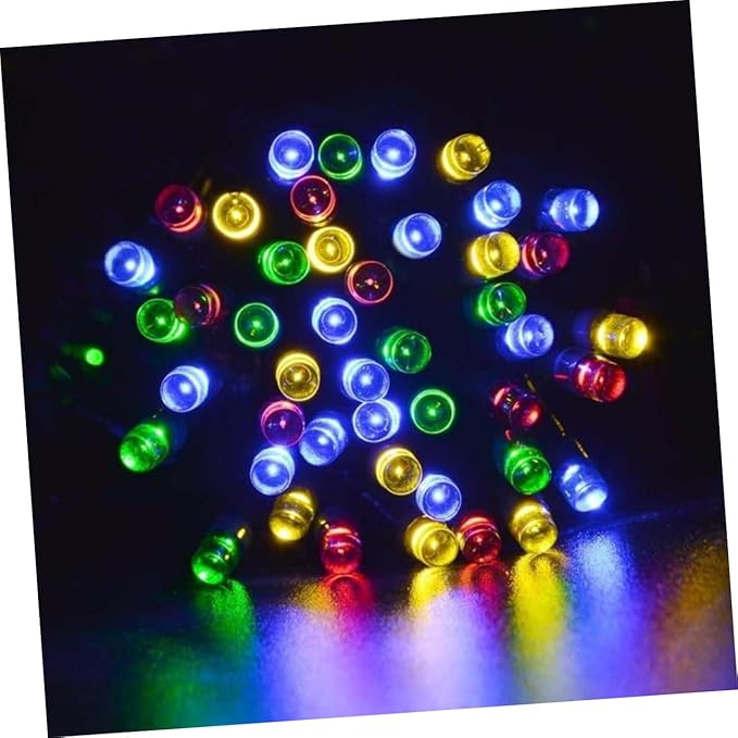 Uonlytech 2pcs 50 String 50 Led Solar String Lights Outdoor Waterproof Fairy Lights for Christmas Wedding Patio Deck
