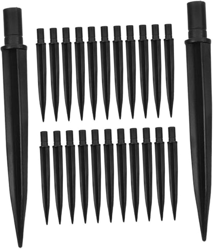 24pcs Solar Light Replacement Stakes Metal Ground Spikes for Outdoor Garden Pathway Lighting Easy to Install and Reusable Stakes for Landscape Patio Lamps