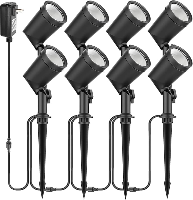 ZYAN Die-Cast Aluminum Landscape Spotlights, 6W 600LM 2700K Warm White, Low Voltage IP65 Waterproof Outdoor | Lumora