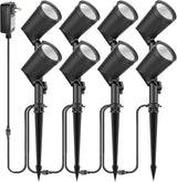 ZYAN Die-Cast Aluminum Landscape Spotlights, 6W 600LM 2700K Warm White, Low Voltage IP65 Waterproof Outdoor | Lumora