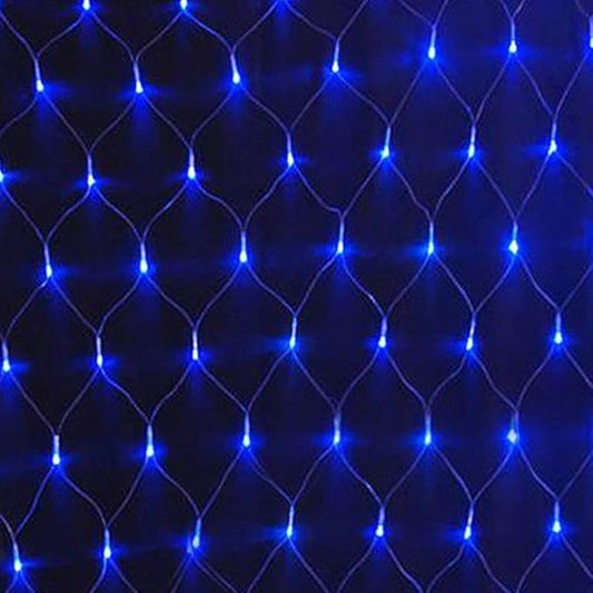 LED Net Mesh String Fairy Lights 204 LEDs, 6.56 Ft x 9.84 Ft,8 Modes, Blue Outdoor Transparency String Lights Waterproof Christmas Decorative Lights for Christmas Tree, Holiday, Party
