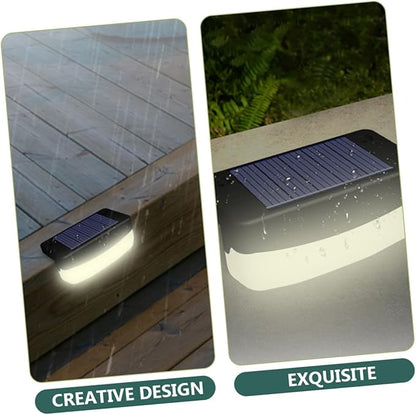 Didiseaon 2pcs Solar Step Lights Outdoor Decks Light for Patio Garden Stairs Easy Install for Pathway Fence Handrail