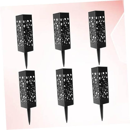 8 Pcs Solar Pathway Lights Outdoor Hollow Ground Design Lawn Lamps with White LED Easy Install Solar Lawn Lighting for Garden Driveway Auto Off Light Sensor