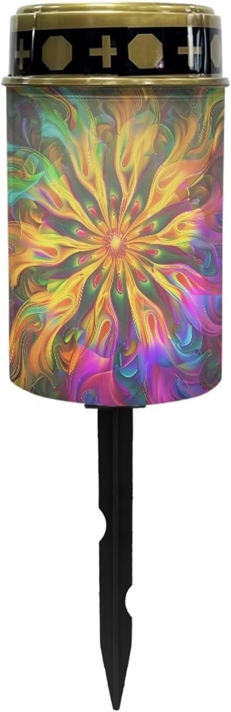 Solar Outdoor Lights Garden Decor Abstract Flower Solar Lights Grave Decorations for Cemetery Memorial Gifts for Loss of Mother Sympathy Gifts for Loss of Dad