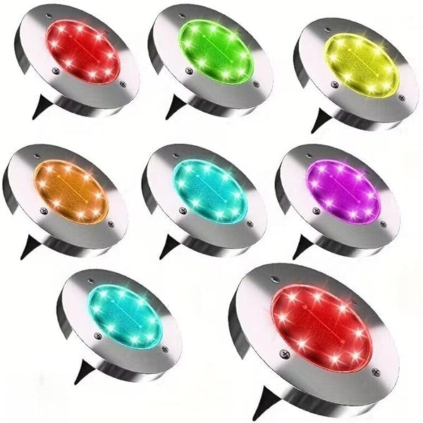 Outdoor Solar Ground Lights, Solar Lawn Lights, Bright and Colorful Solar Lights, Suitable for Paths, Gardens | Lumora