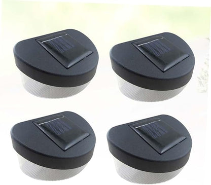 4pcs Solar Fence Lights Led Wall Lamp Outdoor Garden Light for Pathway Porch Garage Street