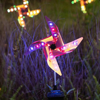 Windmill Shape Solar Path Light Ground Inserted Solar Lamp Outdoor Decorative Lantern for Patio