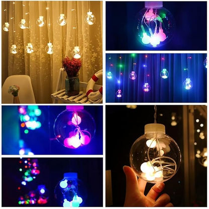 Solar Wishing Ball Fairy Curtain Lights, Waterproof 8 Modes Flashing String Lights with Remote Control for Bedroom, Christmas, Wedding, Party Decoration (Mutlicolor)