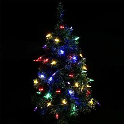 2 Pack Christmas String Lights with Built-in Timer - Total 100 LED 36ft Fairy Battery String Lights - Mini Lighting for Outdoor Garland Yard Dorm House Christmas Tree Decorations - Multi Color