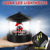 1PC Solar Lighthouse, Rotating Outdoor Waterproof LED Solar Light Beacons Tower Decorative - Garden Figurine Light | Lumora