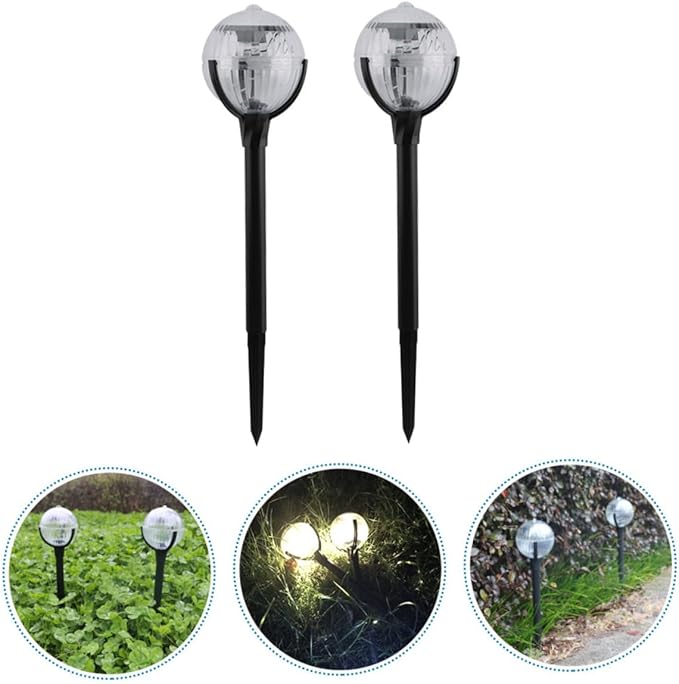 2pcs Solar Lawn Lights Outdoor Garden Solar Pathway Lights RGB Color-Changing Led, Solar-Powered Landscape Lighting for Patio and Yard Decor