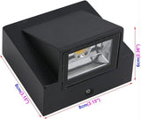 3W LED Outdoor Exterior Wall Step Down Light Fixture Lamp Black Finish Cool White | Lumora