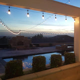 100 Foot S14 Edison Outdoor String Lights – Suspended - Commercial Grade - Backyard Garden Gazebo – Cafe Market | Lumora