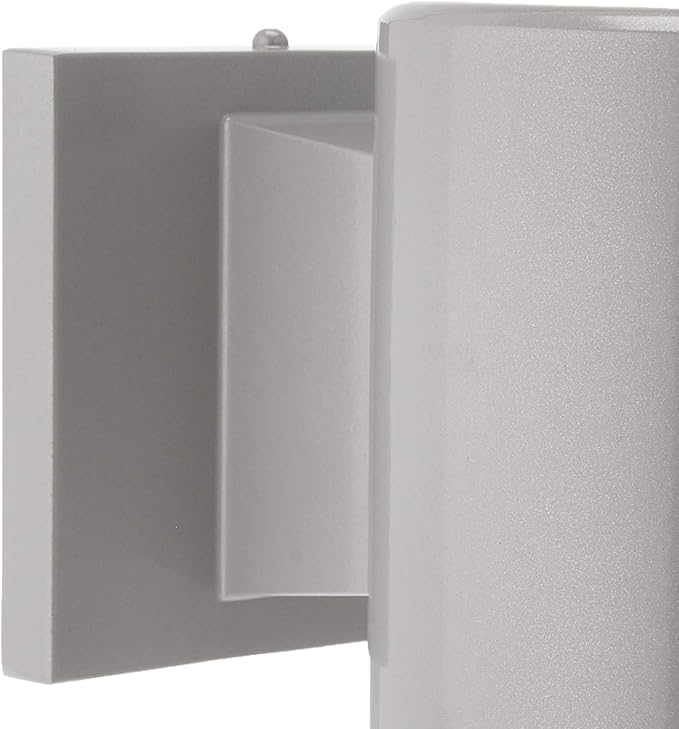 Sea Gull Lighting 8313801-753 Cylinders One Light Outdoor Wall Lantern, Small, Painted Brushed Nickel