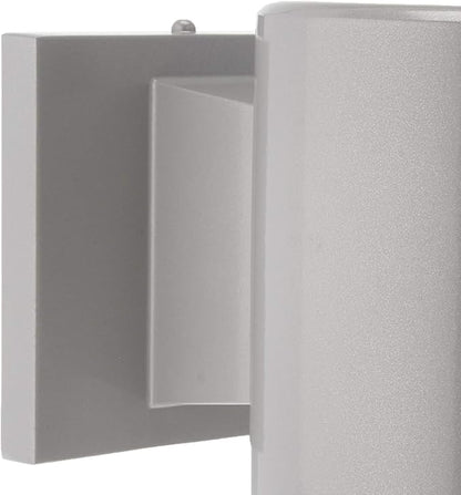 Sea Gull Lighting 8313801-753 Cylinders One Light Outdoor Wall Lantern, Small, Painted Brushed Nickel