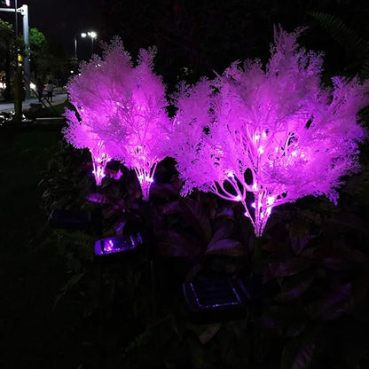 Uonlytech 1pc Solar Garden Lamp Decorative Light for Lawn Pathway and Durable Pink Solar Stick Light for Garden Decor