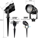 9W Low Voltage Landscape Lighting with Connectors RGB Color Changing LED Landscape Spotlight Waterproof Spot Lights | Lumora