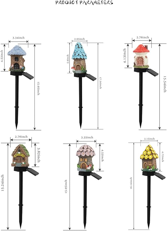 Ulalaza 2PCS Garden Solar Lights Multi-Color Changing LED Flower Stake Light Decorative Landscape Lawn Yard Outdoor Lights The Length is About 70 * 140 * 430mm/3 * 6 * 17inch Sold as Two as Shown
