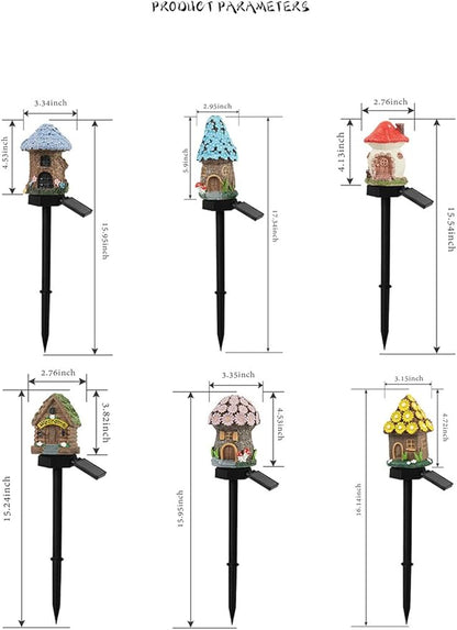 Ulalaza 2PCS Garden Solar Lights Multi-Color Changing LED Flower Stake Light Decorative Landscape Lawn Yard Outdoor Lights The Length is About 70 * 140 * 430mm/3 * 6 * 17inch Sold as Two as Shown