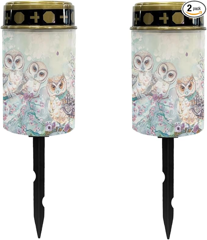 Cartoon Owl Solar Garden Lights Waterproof Solar Pathway Lights LED Lantern Solar-Powered Fairy Lights for | Lumora