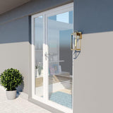 VAXCEL Kinzie Outdoor Porch Light, 5" W x 14.25" H Gold Brass Outdoor Lantern, Modern Dusk to Dawn Wall Light for | Lumora