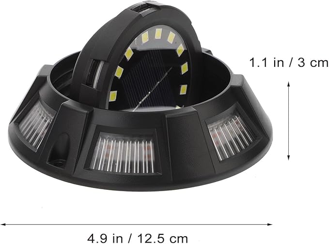 4pcs In-ground Solar Pathway Lights Outdoor Yard Walkway Lighting with 16 White LEDs and Rotatable Side Glow | Lumora