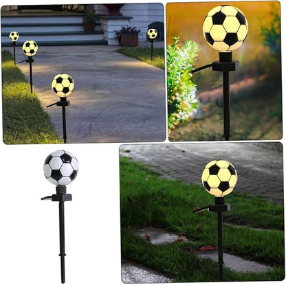 Soccer Shaped Solar Lawn Light Outdoor Decorative Garden Stake Lamp Durable Solar Lighting for Courtyard Patio Garden and Pathway Warm Glow for Nighttime Ambiance