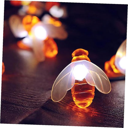 ARTIBETTER 2pcs Solar Powered Bee Stake Lights, 8-Bulb Decorative Outdoor Garden Solar Lights for Yard, Lawn, Pathway, Weatherproof Landscape Lighting