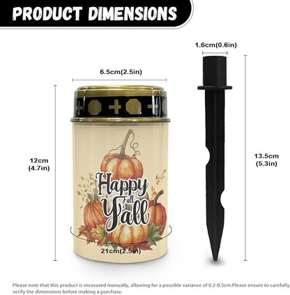 Happy Fall Solar Outdoor Lights,Solar Stake Lights Waterproof Solar Pathway Lights Landscape Lighting Solar Lantern Outdoor Garden Decorations for Yard Patio Tabletop