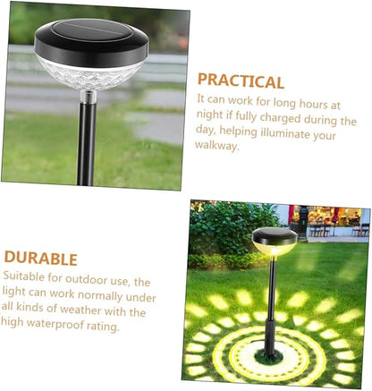 Toyvian Solar Pathway Lights LED Solar Powered Landscape Lamp Decorative Stake Light for Garden Patio Easy Installation Material Solar Energy Efficient